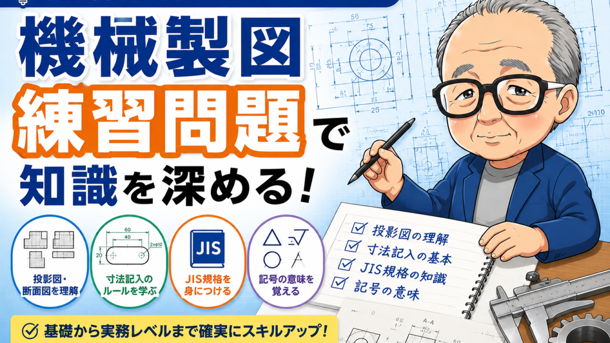 機械製図の練習問題で知識を深めよう【初心者向け】