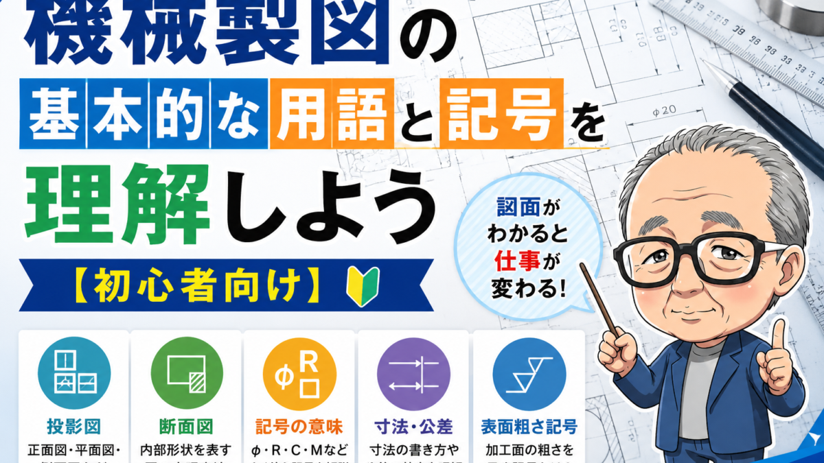 機械製図の基本的な用語と記号を理解しよう【初心者向け】