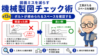 図面ミスを減らす機械製図チェック術｜第13回