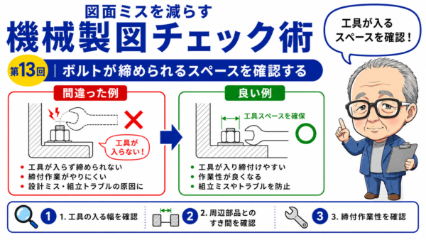 図面ミスを減らす機械製図チェック術｜第13回