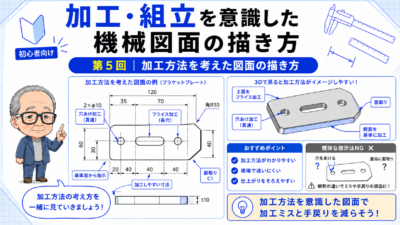 加工・組立を意識した機械図面の描き方　第5回