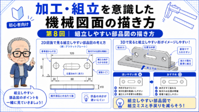 加工・組立を意識した機械図面の描き方　第8回