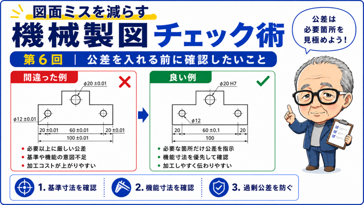 図面ミスを減らす機械製図チェック術｜第6回