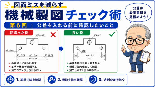 図面ミスを減らす機械製図チェック術｜第6回