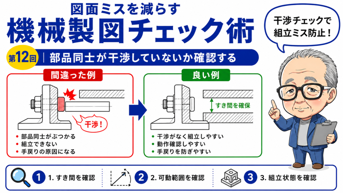 図面ミスを減らす機械製図チェック術｜第12回