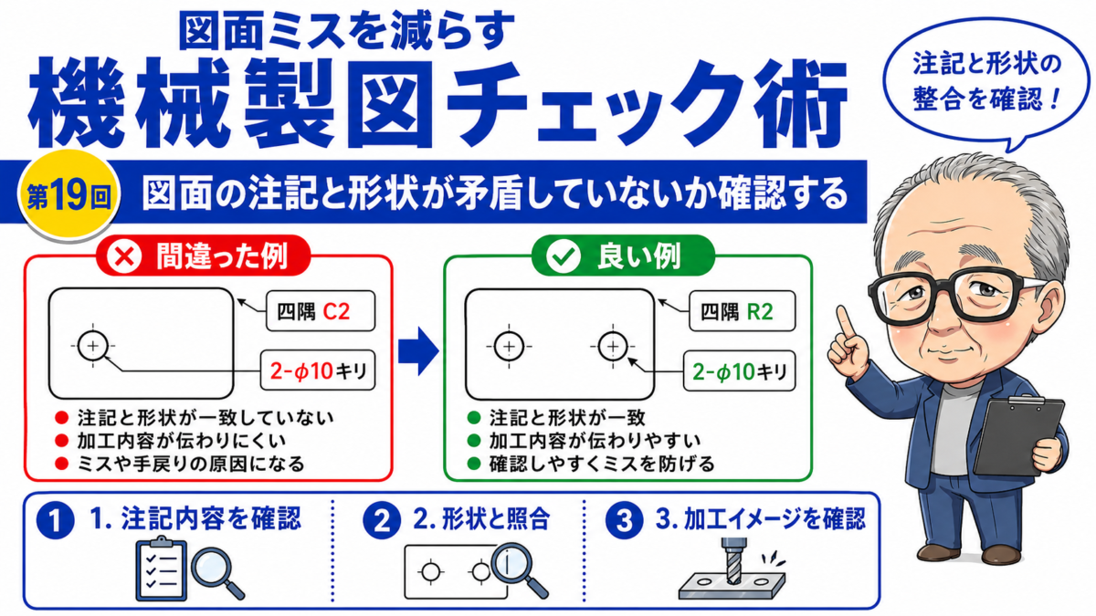 図面ミスを減らす機械製図チェック術｜第19回