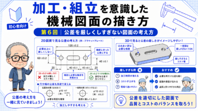 加工・組立を意識した機械図面の描き方　第6回