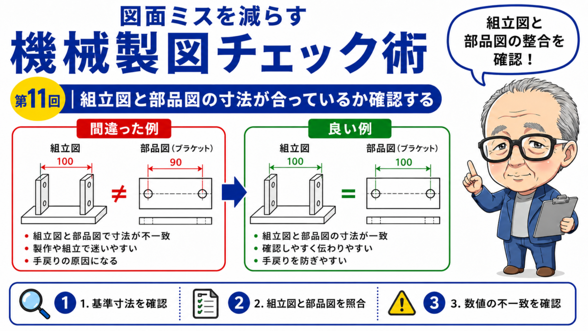図面ミスを減らす機械製図チェック術｜第11回
