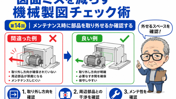 図面ミスを減らす機械製図チェック術｜第14回