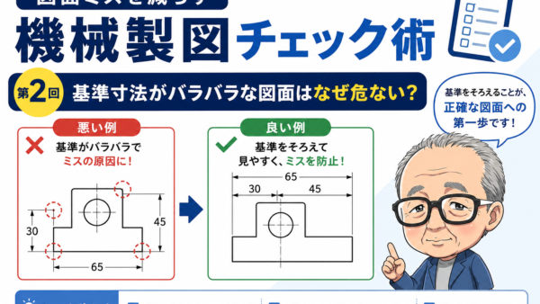図面ミスを減らす機械製図チェック術｜第2回