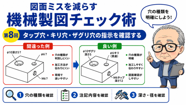 図面ミスを減らす機械製図チェック術｜第8回