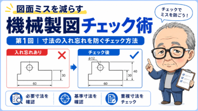 図面ミスを減らす機械製図チェック術｜第1回