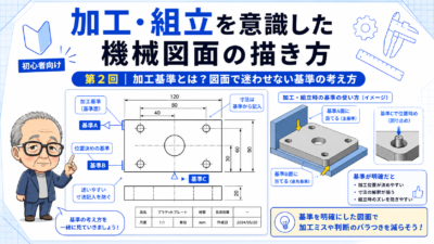 加工・組立を意識した機械図面の描き方　第２回