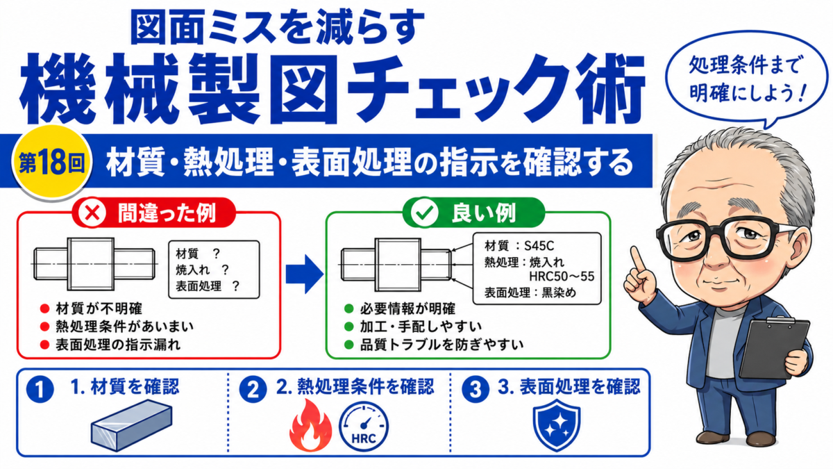 図面ミスを減らす機械製図チェック術｜第18回