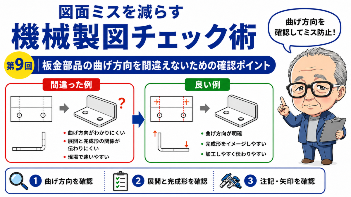 図面ミスを減らす機械製図チェック術｜第9回