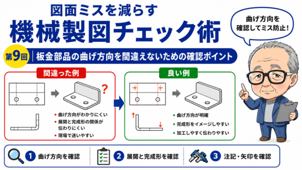 図面ミスを減らす機械製図チェック術｜第9回