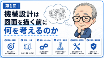 第1回｜機械設計は図面を描く前に何を考えるのか