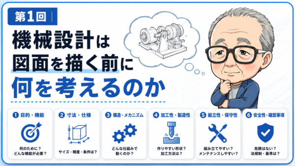第1回｜機械設計は図面を描く前に何を考えるのか