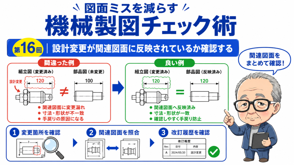 図面ミスを減らす機械製図チェック術｜第16回