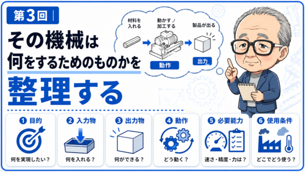 第3回｜その機械は何をするためのものかを整理する
