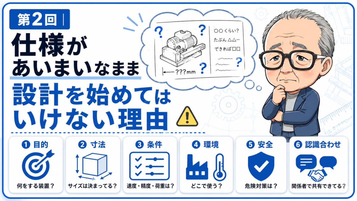 第2回｜仕様があいまいなまま設計を始めてはいけない理由