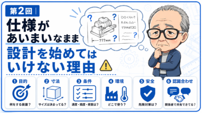 第2回｜仕様があいまいなまま設計を始めてはいけない理由