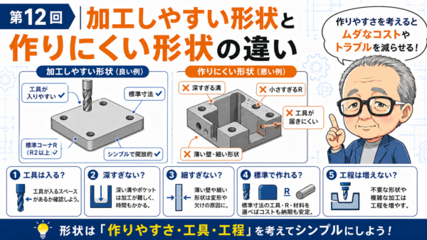 第12回｜加工しやすい形状と作りにくい形状の違い