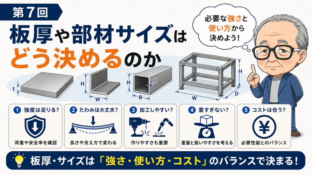第7回｜板厚や部材サイズはどう決めるのか