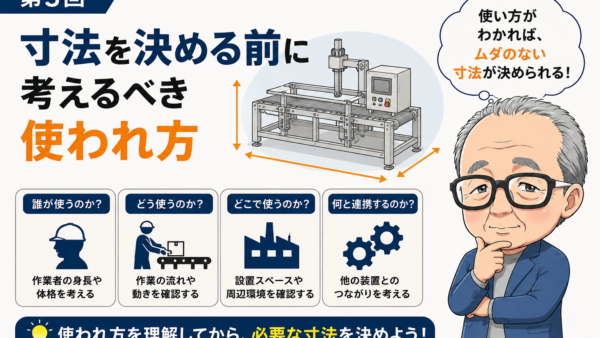 第5回｜寸法を決める前に考えるべき使われ方