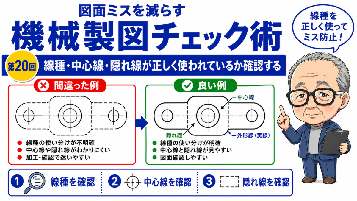 図面ミスを減らす機械製図チェック術｜第20回