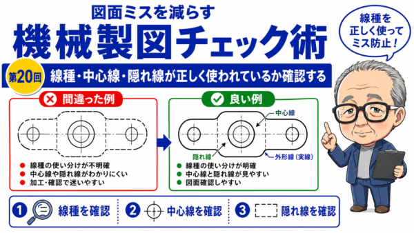 図面ミスを減らす機械製図チェック術｜第20回