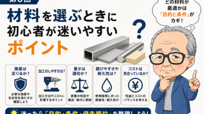 第6回｜材料を選ぶときに初心者が迷いやすいポイント