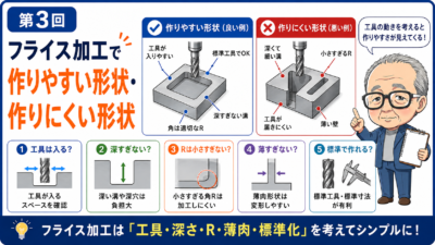 第3回｜フライス加工で作りやすい形状・作りにくい形状