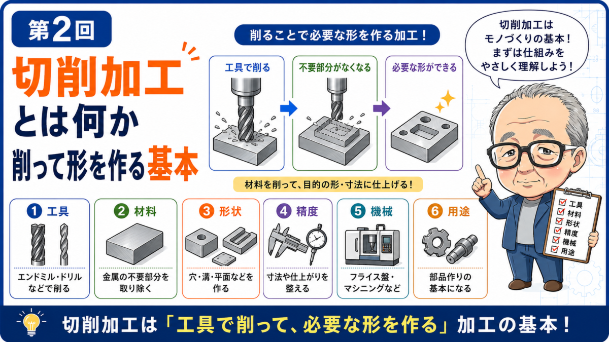 第2回｜切削加工とは何か｜削って形を作る基本