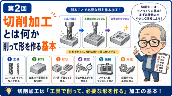 第2回｜切削加工とは何か｜削って形を作る基本