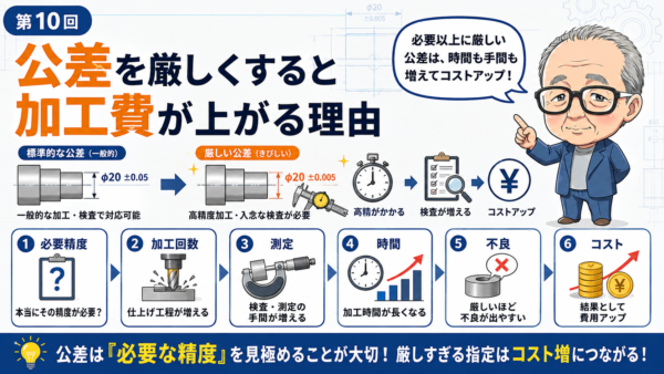 第10回｜公差を厳しくすると加工費が上がる理由