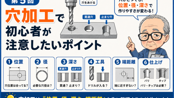 第5回｜穴加工で初心者が注意したいポイント