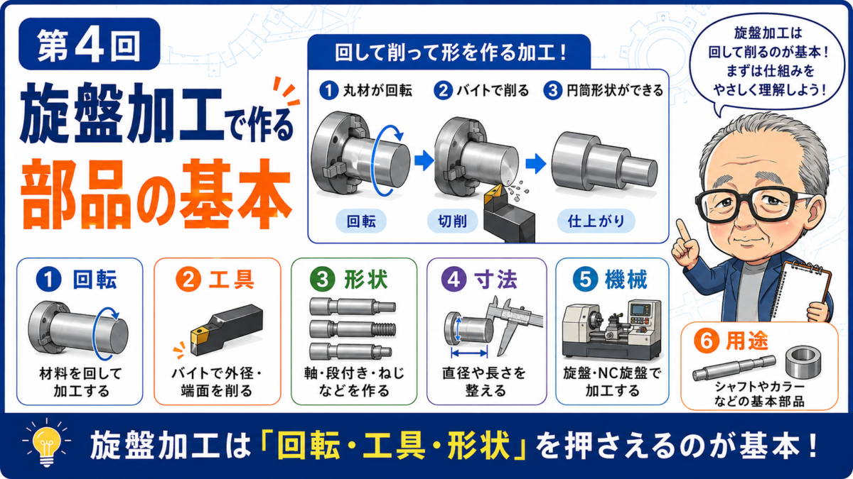 第4回｜旋盤加工で作る部品の基本