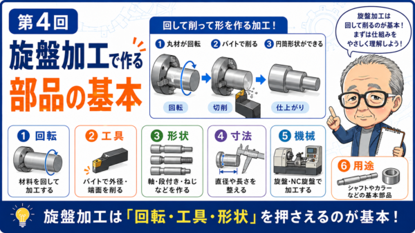 第4回｜旋盤加工で作る部品の基本