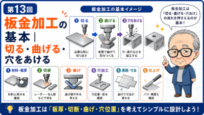 第13回｜板金加工の基本｜切る・曲げる・穴をあける