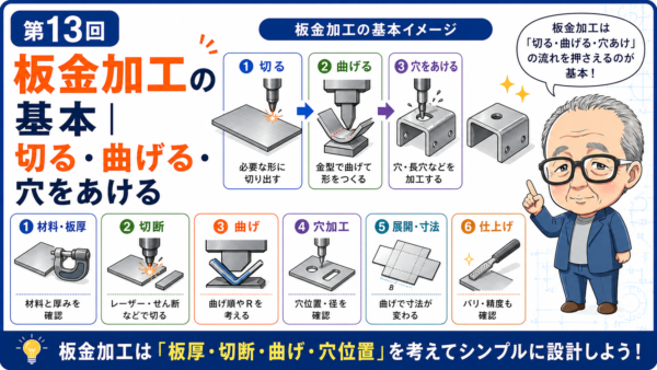 第13回｜板金加工の基本｜切る・曲げる・穴をあける