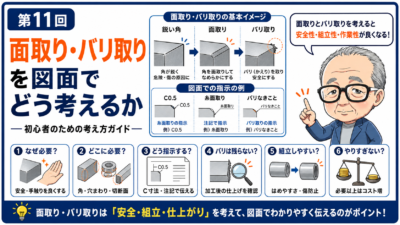 第11回｜面取り・バリ取りを図面でどう考えるか
