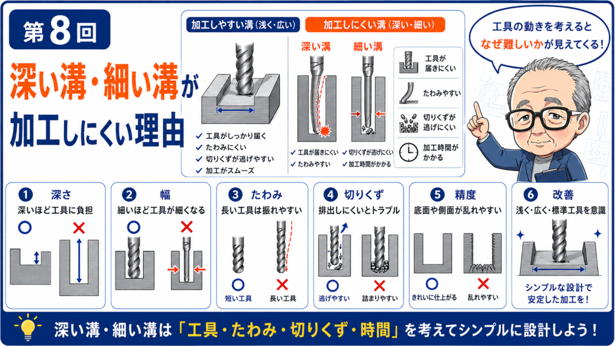第8回｜深い溝・細い溝が加工しにくい理由