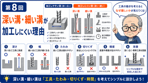 第8回｜深い溝・細い溝が加工しにくい理由