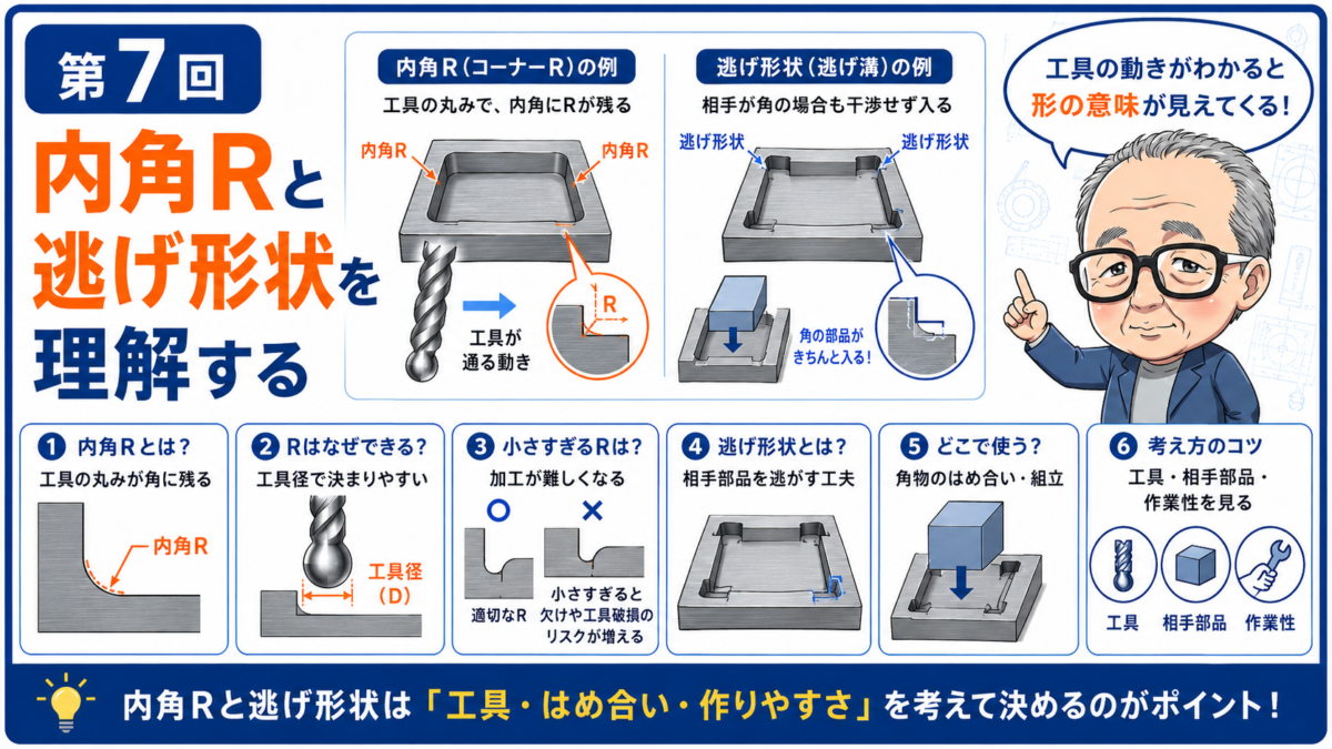 第7回｜内角Rと逃げ形状を理解する