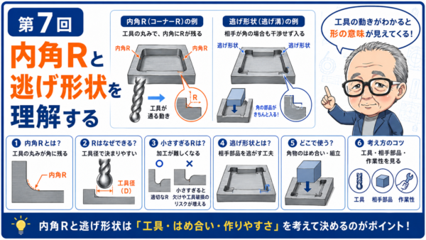 第7回｜内角Rと逃げ形状を理解する
