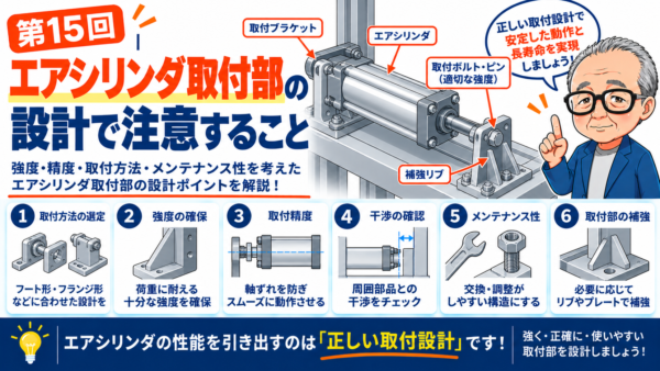 第15回｜エアシリンダ取付部の設計で注意すること