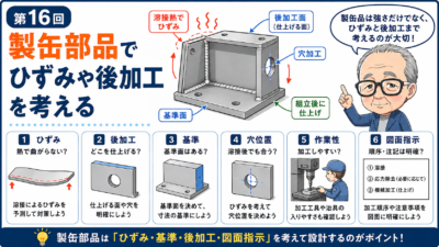 第16回｜製缶部品でひずみや後加工を考える