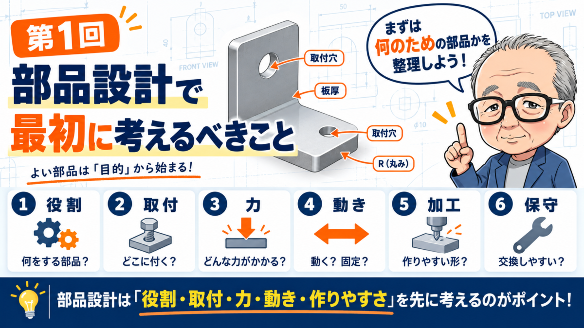 第1回｜部品設計で最初に考えるべきこと
