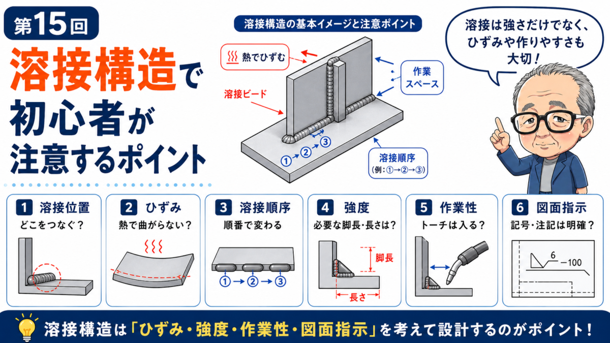 第15回｜溶接構造で初心者が注意するポイント